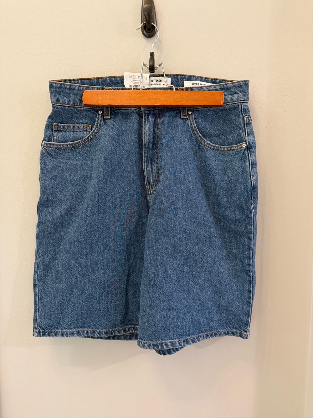 Cotton On Womens Super Baggy Denim Jort Size 6